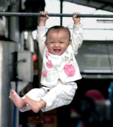 gymnast baby chinese kids exercise stretch sport work out training pull up